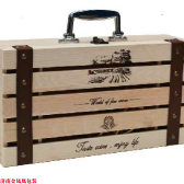 双支镂空红酒木盒