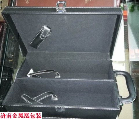 黑双皮盒(单酒具) 黑双皮盒(单酒具) 红酒包装盒