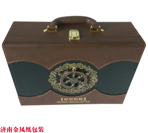 红酒皮盒船舵双支 1 红酒包装盒