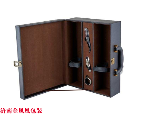 高档双支皮盒黑 高档双支皮盒B 红酒包装盒