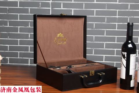 高档双支皮盒黑 高档双支皮盒B 红酒包装盒