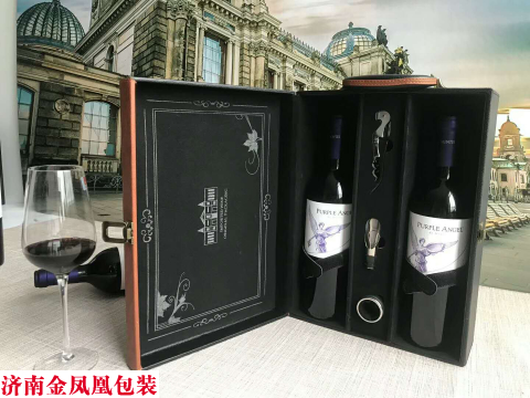 镶钻皮盒 镶钻皮盒 红酒包装盒